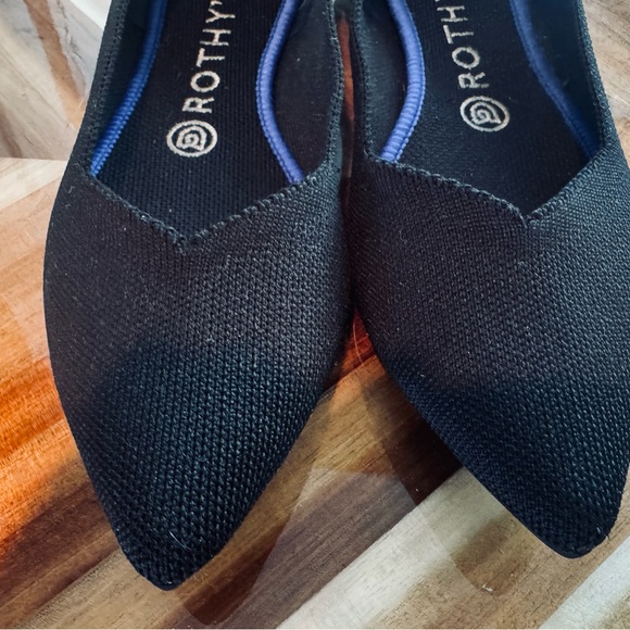 Rothy's The Point Black Flats Like New - Picture 3 of 5